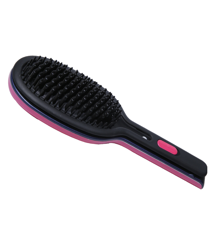 Spazzola per lisciare i capelli in ceramica Hot Comb con pettine per bigodini ZR-1001 con etichetta privata