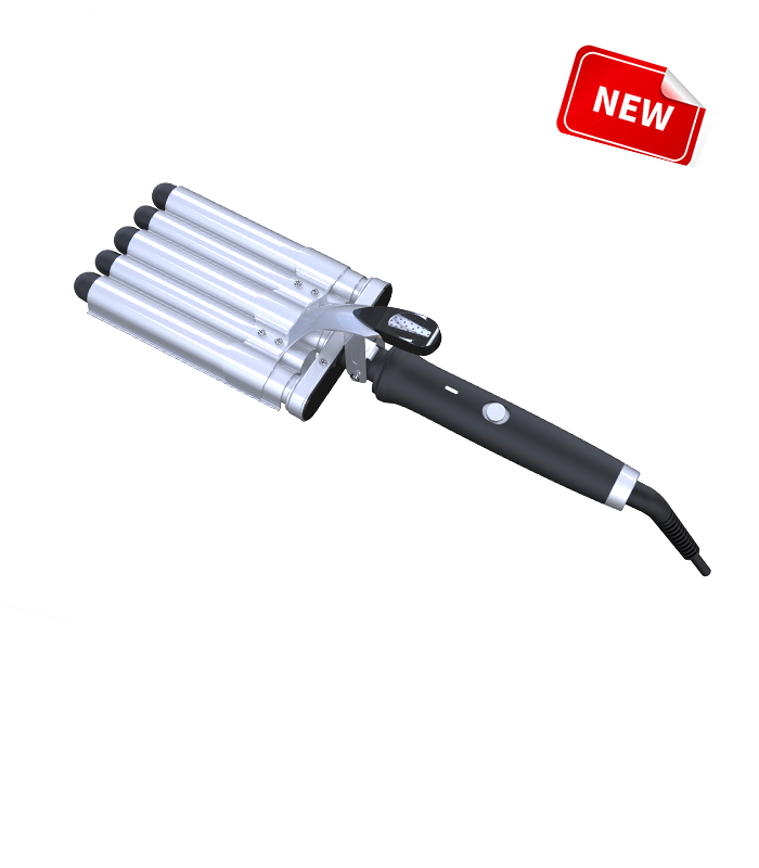 LCD Professionale Corpo In Ceramica A Tre Barili di Ferro Arricciacapelli Elettrico Onda Bigodino di Capelli 3 Barile Bigodino di Capelli ZR-025